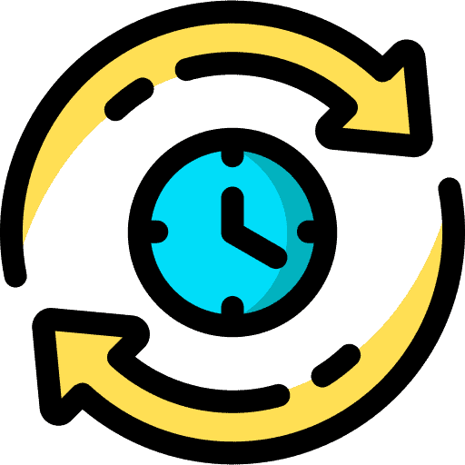 Efficient time tracking symbol representing scheduling and deadlines.